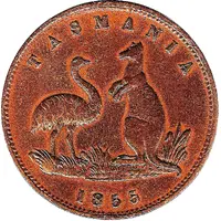 1/2 Penny - Lewis Abrahams Hobart, Tasmania