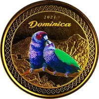 10 Dollars - Elizabeth II Sisserou Parrot, Colourised