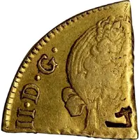 4 Pesos Fuertes '4' Countermark over 1/4 of Spanish colonial 8 Escudos