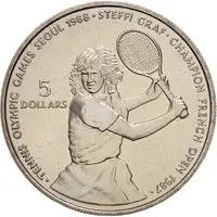 5 Dollars - Elizabeth II Steffi Graf