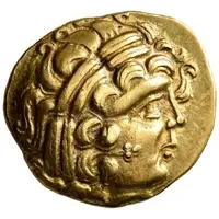 Gold Stater with anthropomorphic horse and winged figure