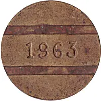 Telephone Token - CTC arrow down, large type, 6 and 9 round