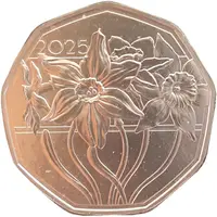5 Euros Narcissus, Silver