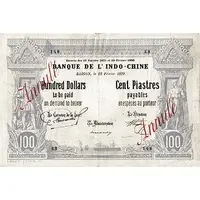 100 Dollars / 100 Piastres