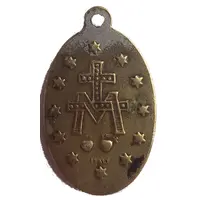 Miraculous Medal of Our Lady of Graces Brass