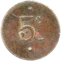 5 Centimes - Mines de Bir Lafou