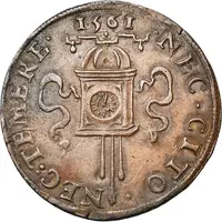 Counter token - Maximilien de Berghes, Bishop of Cambrai