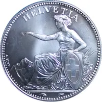 Commemoration of the first Swiss 5 Francs coin
