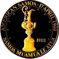 1 Dollar America's Cup with rope-like ornamentation