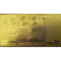 20 Euros gold plated