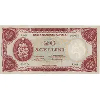 20 Scellini / 20 Somali Shillings