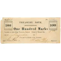 100 Marks Australian occupation, treasury note