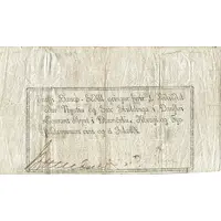 1 Rigsdaler Courant - Christian VII Backprint on Danish note, blue paper
