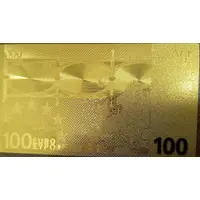 100 Euros gold plated