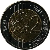 2 Euros Yellow ribbon
