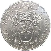 2 Lire - Pivs XI Jubilee