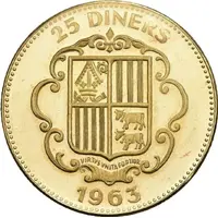 25 Diners Bishop Benlloch of Urgel, gold
