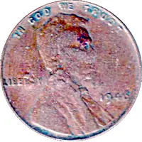 1 Cent USA United Fruit Countermark