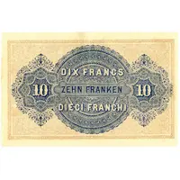 10 Francs - Federal Treasury German text