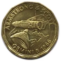Shell Token - Man in Flight #18 - Armstrong and Scott, Gemini 8, 1966