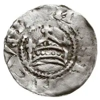 Denier - Henry II Strasbourg mint, crown