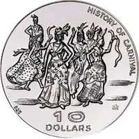 10 Dollars - Elizabeth II Independence - History of Carnival