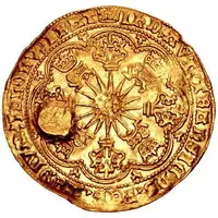 Rose Nobel Countermarked on Gorinchem noble