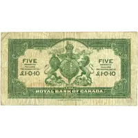 5 Dollars / 1 Pound and 10 Pence Royal Bank of Canada