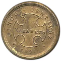 5 Centavos Leprosarium Coinage