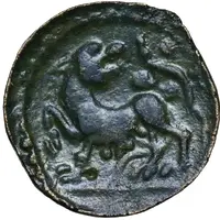 Bronze with wolf and lizard