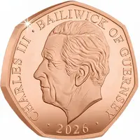 50 Pence - Charles III Queen Elizabeth II Centenary, Gold Proof