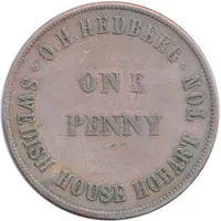 1 Penny - O.H. Hedberg Hobart Town, Tasmania