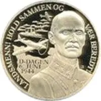 Mint Set Token - D-Day Gold plated copper-nickel