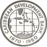 10 Dollars - Elizabeth II Caribbean Development Bank, Silver Proof Issue