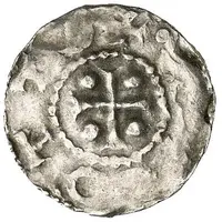 Denier - Immobilization in the name of Otto III Dinant mint