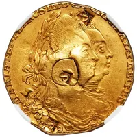 66 Shillings Countermark on plugged Brazil 6400 Reis, KM# 199.2