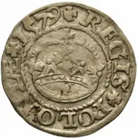 Półgrosz koronny - Stefan Batory Olkusz mint