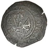 1⁄11 Réal Countermarked 4 maravedis, key