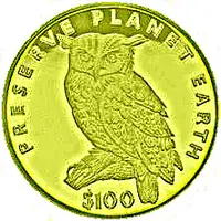100 Dollars Cape eagle-owl