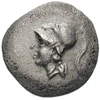 1 Obol Without legend, open wings, facing left