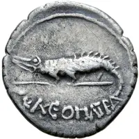 Denarius - Juba II and Cleopatra Selene Caesarea