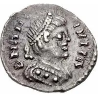 1/4 Siliqua - Theia / In the name of Anastasius I, 491-518 Ticinum