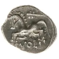 Denier VOL with horse and caduceus