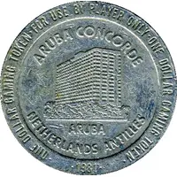 1 Dollar Gaming Token - Aruba Concorde