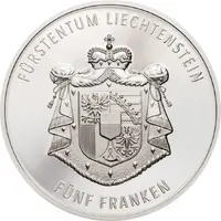 5 Franken - Anton Florian 300 Year Liechtenstein