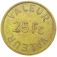 25 Francs - West. Congolese Corp. Ltd.