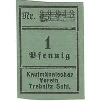 1 Pfennig Kaufmännischer Verein/Vorschußverein, green paper
