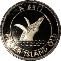 Medal - QLD - Fraser Island - Whale Tourist Souvenir