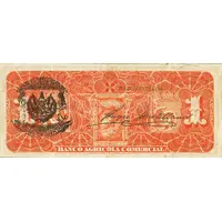 1 Peso El Banco Agricola Comercial