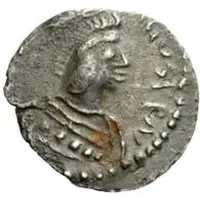1/4 Siliqua In the name of Justinian I, With stars, helmet-hair
